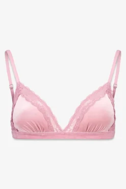 Sujetador trinagular NATURAL velvet rosa