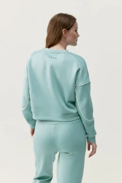 Sweatshirt Agda Jade Grey/ Off White
