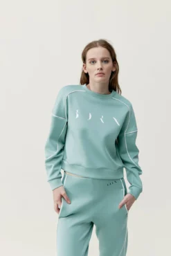 Sweatshirt Agda Jade Grey/ Off White