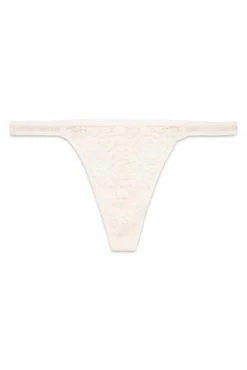 Tanga encaje animal print marfil