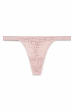 Tanga encaje animal print rosa