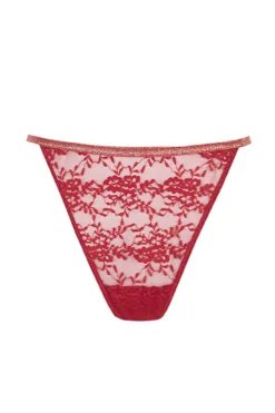 Tanga encaje rojo