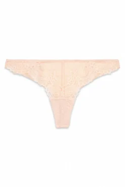 Tanga encaje tul rosa