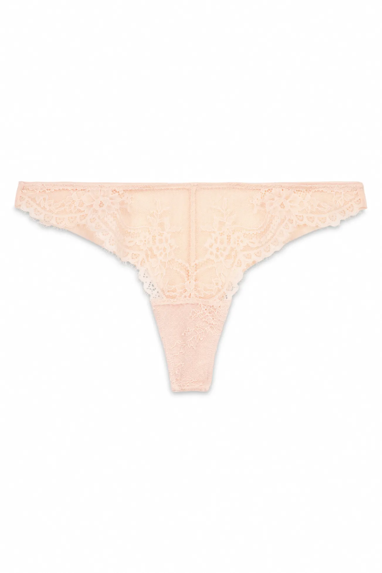 Tanga encaje tul rosa