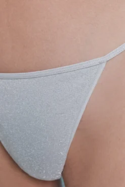 Tanga plateado Seamless lurex