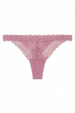 Tanga tira encaje rosa