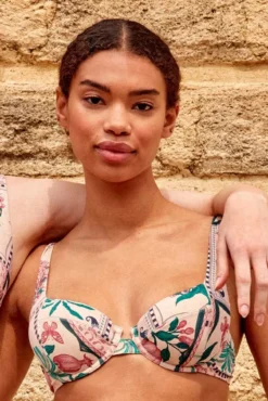 Top bikini balconette estampado
