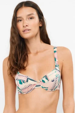 Top bikini balconette estampado