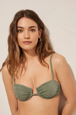 Top bikini brillante