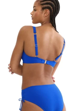 Top bikini fruncido con relleno y aro