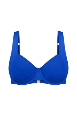 Top bikini fruncido con relleno y aro