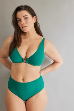 Top bikini halter arandela verde