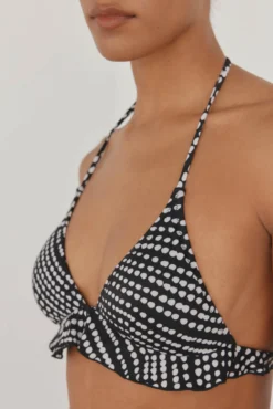 Top bikini halter volante