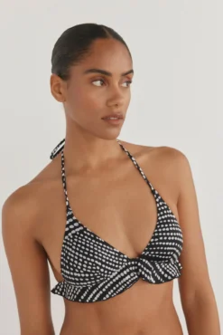 Top bikini halter volante