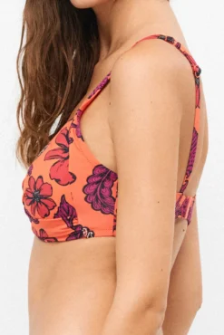 Top bikini print floral tropical