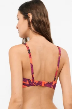 Top bikini print floral tropical