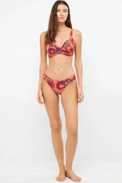 Top bikini print floral tropical