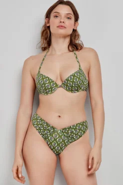 Top bikini push up estampado