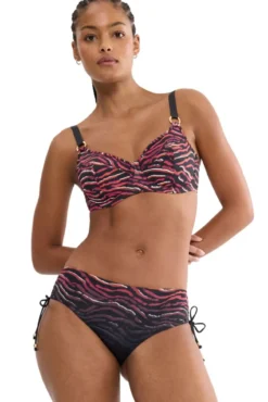 Top bikini reductor aro animal print