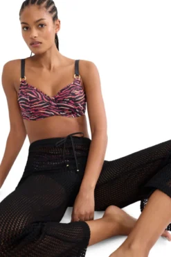 Top bikini reductor aro animal print