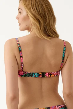 Top bikini relleno aros floral