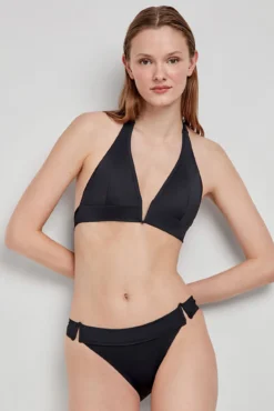 Top bikini sin aro y relleno extraíble negro