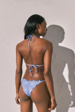 Top bikini triangular cortina estampado pañuelo