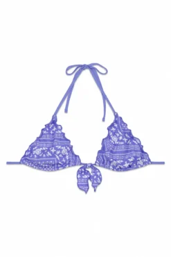 Top bikini triangular cortina estampado pañuelo