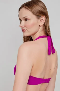 Top bikini triangular morado