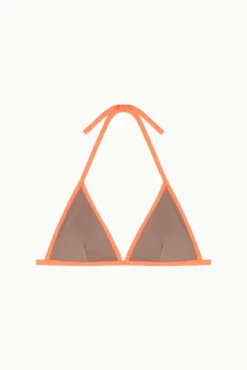 Top bikini triángulo ribetes
