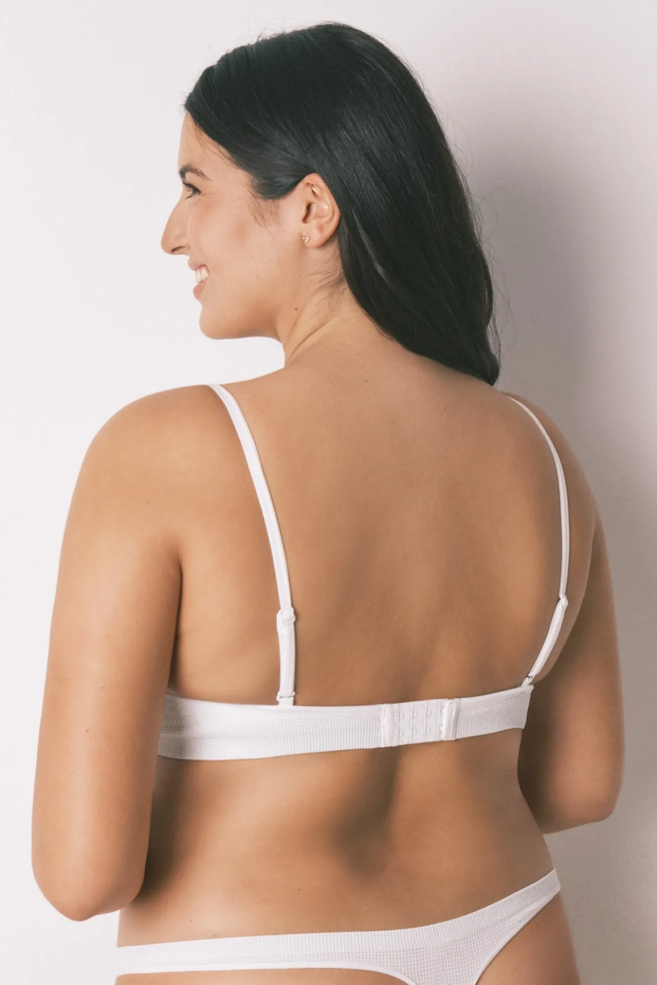 Top canalé seamless blanco lurex