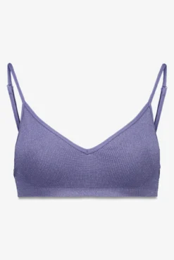 Top canalé seamless lila lurex