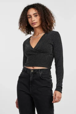 Top corto con lurex