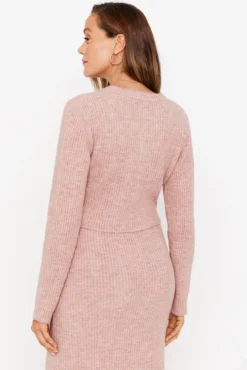 Top cropped de punto maternity