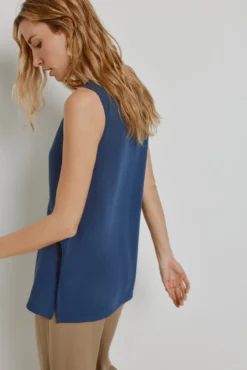 Top cuello redondo