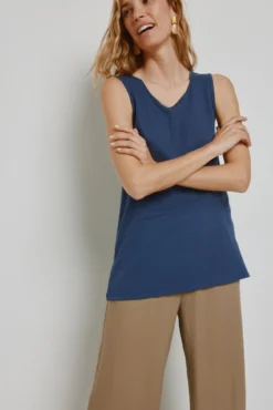 Top cuello redondo