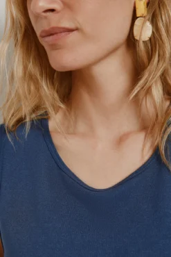 Top cuello redondo