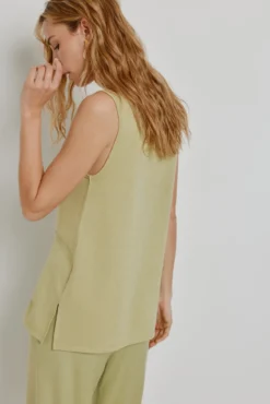 Top cuello redondo