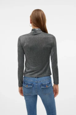 Top cuello vuelto y lúrex