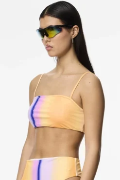 Top de bikini bandeau estamapado
