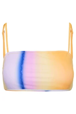 Top de bikini bandeau estamapado