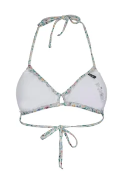 Top de bikini con estampado de flores