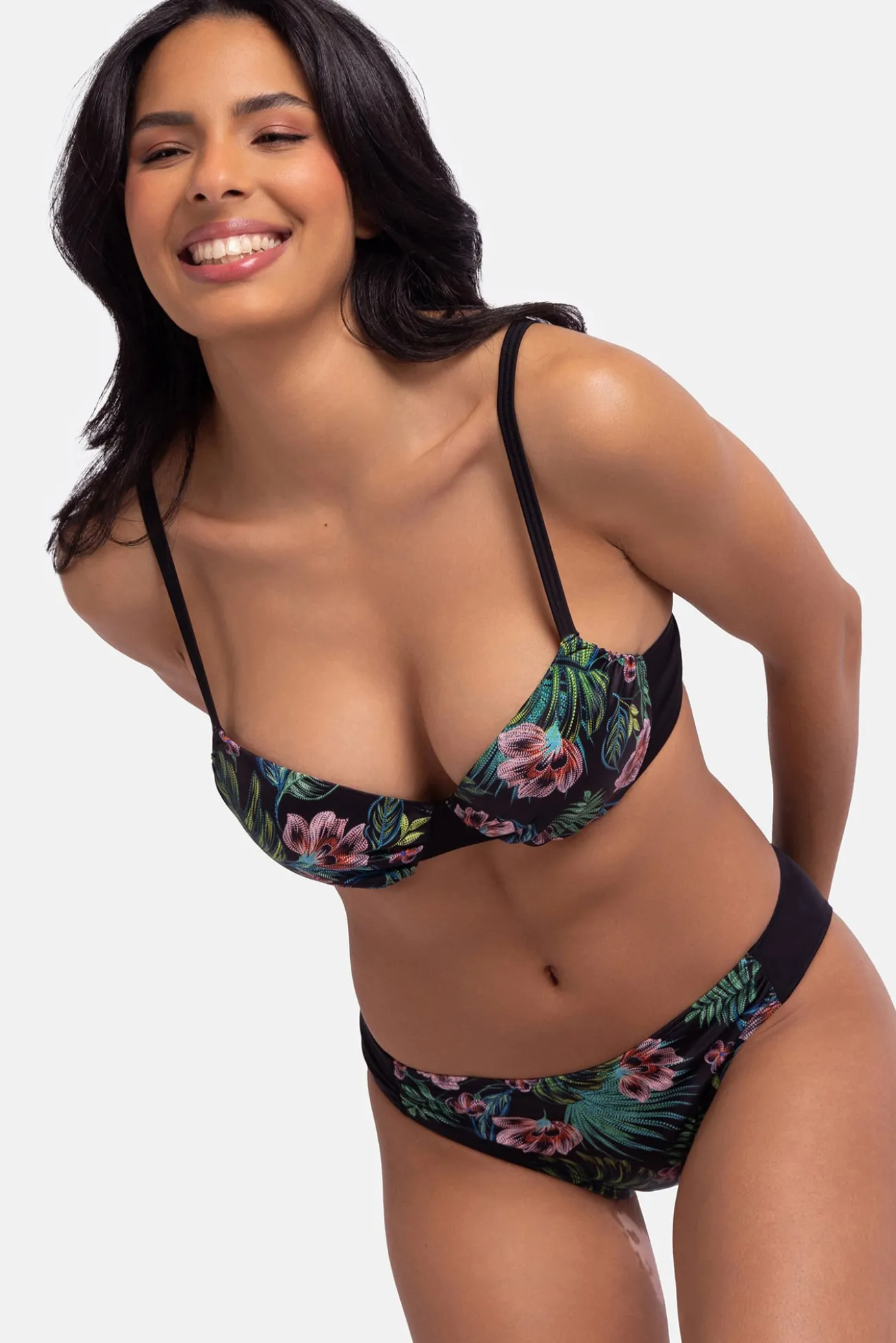 Top de bikini flores