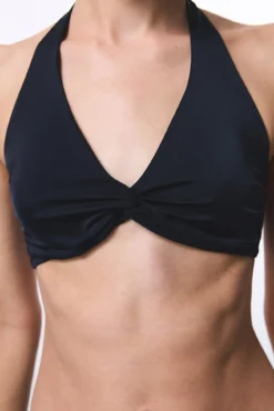 Top de bikini halter negro