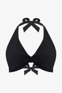 Top de bikini halter negro