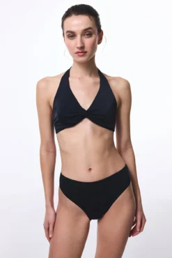 Top de bikini halter negro
