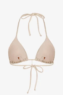 Top de bikini halter sin aros brillo
