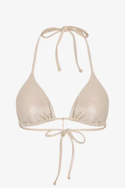 Top de bikini halter sin aros brillo