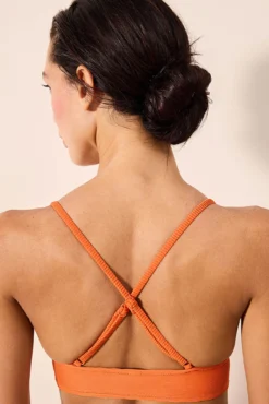 Top de bikini push-up naranja