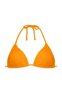 Top de bikini triangular naranja